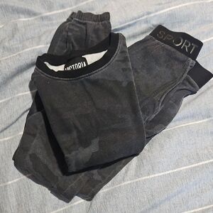 Victoria's Secret Black Camo Jogger Set